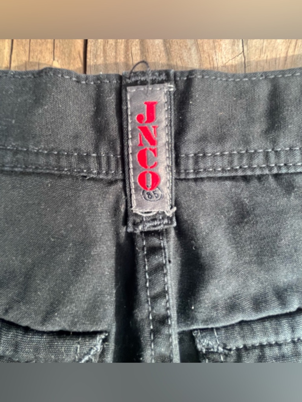 Vintage Y2K JNCO Black Baggy Pants Army Twill Skater Grunge Punk - Picture 9 of 14